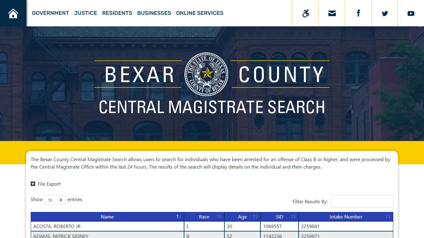 Bexar County Central Magistrate Search